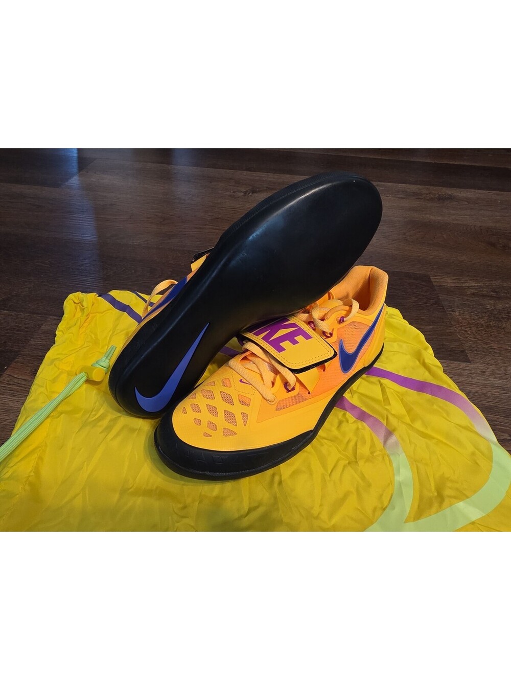 Size 7 Nike Zoom Rotational 6 Throwing Shoes Citron Pulse Indigo Men FZ9606-800